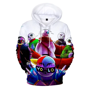 Hip hop Kul hoodies Undertale Srčkan najnovejši design Sans vzorec 3D tiskanih modni moški/ženske, puloverji jopice vrhovi