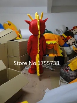 Visoka kakovost vroče prodaje Rdeči Zmaj maskota kostum brezplačna dostava oblačila