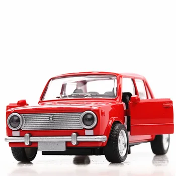 1/36 ruska LADA Zlitine Klasičnih modelov Avtomobilov Igrača Diecasts Kovin Litje Potegnite Nazaj, Glasbo, Svetlobo, Avto Igrače Za Otroke Vozila