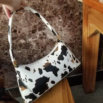Moda krava vzorec žensk ramo torbe, oblikovalec torbice luksuzni pu usnje messenger torba ženske pika majhno torbico 2020 ženski sac