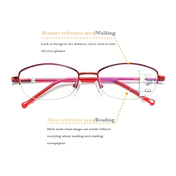 2020 pearl Progresivna multifokalna obravnavi očala ženske smart zoom obravnavi očala Zlitine daleč v bližini pogled anti-modra očala