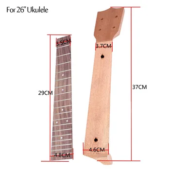21/23/26 palčni Ukulele Palisander Fretboard Fingerboard Vratu Nastavite Ukulele Opremo Deli za Strunska glasbila, DIY