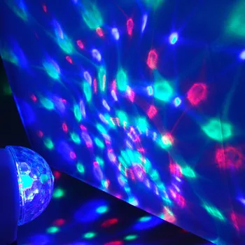 Disco Luči Božič Fazi Lučka LED RGB E27 85-265V Samodejno Obračanje Varčna Žarnica za Stranke, Dekoraterstvo