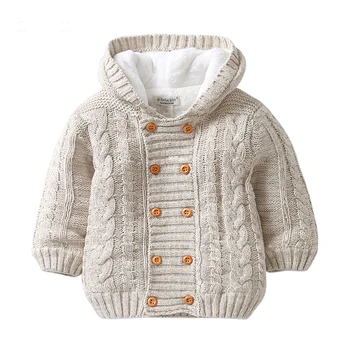 Zimski plašč baby dekle novorojenčka tople jakne za malčke baby plašč pozimi otroška oblačila, pletenje baby hooded suknjič žamet otroška oblačila