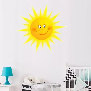 Srčkan Sonce Stenske Nalepke Ustvarjalne Ozadje Edinstveno vinilna Dekorativne Nalepke za dnevno Sobo Doma Spalnica
