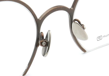 Čistega Titana Pol okvir Očala okvir Italija blagovno Znamko Design Unisex Recept Očala okvir Kratkovidnost Optični Okvirji za Očala