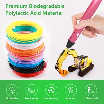 GOHIGH 3D Pero Tiskanje PLA Žarilno 1.75 MM 3 Vrečko Polnjenje Plastično 10 M 10 Barv PLA Material Za 3D Pero Dooling Potrošni material