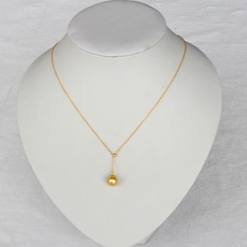 Origial Zlati South sea pearl Večnamensko Ogrlico, Obesek 18k zlato Fine nakit za ženske, gospe, Matere, dekleta, najboljše darilo