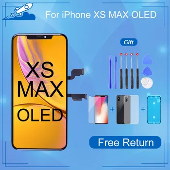 Najboljši OLED Za iPhone XS MAX LCD Zaslon na Dotik Skupščine Z 3D Sile Dotik Zamenjava Ne Dead Pixel Podpira Stavko Ton