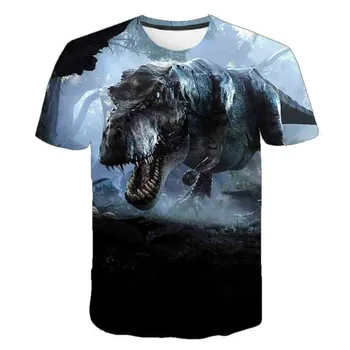 Novo dinozaver T-shirt 3D, fantje in dekleta, modna oblačila, živali natisnjeni T-shirt, otrok poletje risanka T-shirt,