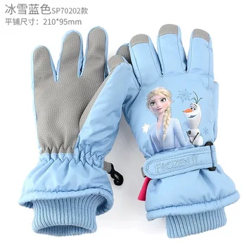Resnična Disney zimske smučarske rokavice nepremočljiva tople rokavice dekle ledu snegu avanturo študent otroci baby igranje Lutka igrača Vroče
