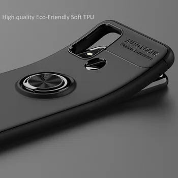KEYSION Shockproof Primeru Za Realme 7i 7 Pro C17 C15 C12 V2 Pro Q2i Mehki Silikonski Magnetni Obroč Telefon hrbtni pokrovček za Realme V3 V5