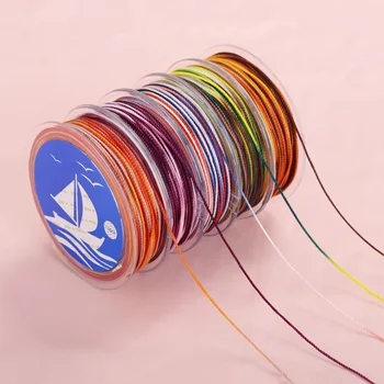 OAR24 pramenov gradient niti 1mm barvo, ročno pleteni vrvi, pleteni zapestnica vrv pisane z roko vrv pisane vrstice