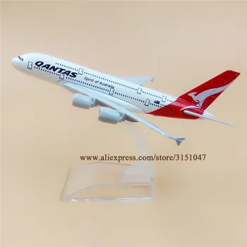 16 cm Zraka QANTAS Duh Ausralia Airbus 380 A380 Airlines Letalo Model Zlitine Kovin, Diecast Model za Letenje Zrakoplovov Airways Darilo