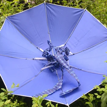 Dežnik, Klobuk Rainproof Windproof Zložljiv, Nastavljiv UV Zaščito Roko Prosto Sonce Dež Skp Ribolov Pokrivala