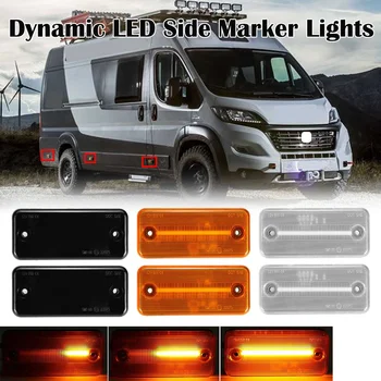 6/2X Dynamic LED Strani Marker Luči, ki Teče Vključite Opozorilne Luči Strani Repetitorja luči Za Citroen Rele Za Peugeot Boxer VOLVO ČLOVEK