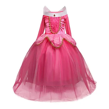 Otrok Princesa Božični Kostum Stranka, Trnuljčica Obleko Gor Otroci Modra, Roza Fancy Prikrivanje Darilo Za Rojstni Dan Aurora Clotheing