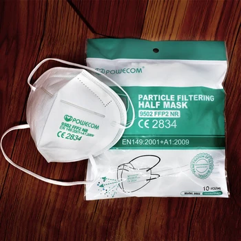 Powecom Ffp2Mask CE Glavo, Masko za enkratno uporabo FaceMasks Zaščitna Fpp2 95% Respirator PM 2.5 Dihanje Usta Maske, Maske