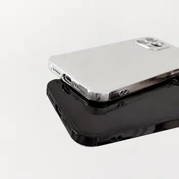 Luksuzni Prekrita primerom Ogledalo Za iPhone 12 11 Pro Max XR X XS MAX SE 2020 Silikonski Sijajni Electroplate Kritje Za iPhone 12 Mini TPU