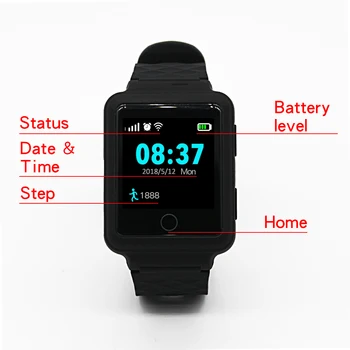 Multi-funkcijo Smart watch GPS Tracker RF-V38 v Realnem času, Napravo za sledenje 1.44-palčni barvni zaslon na dotik Zgodovinski poti predvajanje