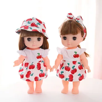25 cm punčko oblačila Mellchan baby doll oblačila dodatki modni srčkan obleko headdress nastavite jumpsuit dekle darilo lutka dodatki