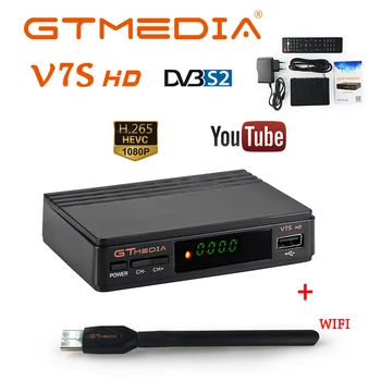 GTmedia V7S HD DVB-S2 Satelitski TV Sprejemnik Podpira Evropi IKS za Španijo 1080P Full HD za H. 265 WIFI Evropi Dekoder Receptor