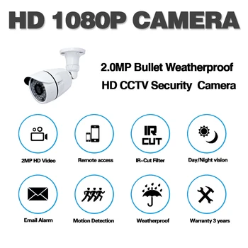 NINIVISION Visoke Ločljivosti AHD Kamera HD 1080P 2MP Nadzor Zunanja Notranja ir Varnostne Kamere Sistem Z Nosilcem