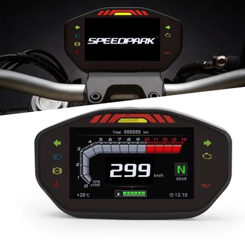 Univerzalno motorno kolo LCD Digitalni merilnik Hitrosti TFT 6 Prestavi iz Ozadja Motocikel prevožene poti Za 2,4 Jeklenke motorno kolo Merilnik
