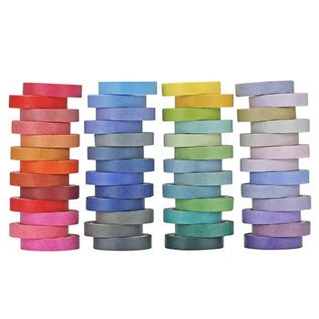 60Pcs/veliko Rainbow Barva Dekorativni Lepilni Trak, Maskiranje Washi Tape Nastavite DIY Scrapbooking Nalepke, Etikete, Tiskovine