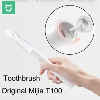 Original Xiaomi T100 zobna ščetka Zobe Ščetka Glave Mijia T100 Električni Ustni Globinsko Čiščenje sonicare zobna ščetka Dveh hitrosti Čiščenje