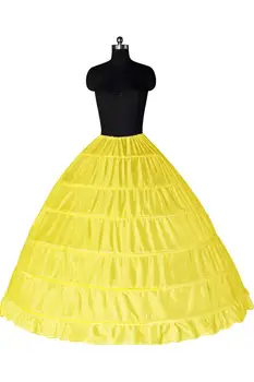 Na Zalogi Belo Črno Žogo Obleke 6 Obroče Krila Petticoat Poročne Poročna Obleka Princess Crinoline Underskirt Tutu Dekle Dodatki