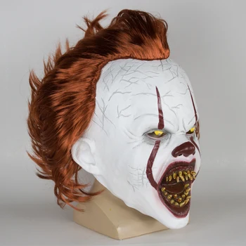 NOVA LED Grozo Pennywise Joker Masko Cosplay Stephen King Je Poglavje Dve Klovn iz Lateksa Maske Čelada Halloween Kostume Deluxe
