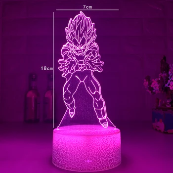 Najnovejše 3D LED Nočna Lučka Anime Dejanje Slika 7 Barve Dotik Optične Iluzije, namizne Svetilke, Model Lučka Darila Tovarne Dropshipping