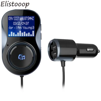 Bluetooth, FM Oddajnik Komplet FM Modulator Bluetooth Aux Out Prostoročno Avto MP3 Predvajalnik, 5V 3.4 2-USB Polnilnik TF Card Slot