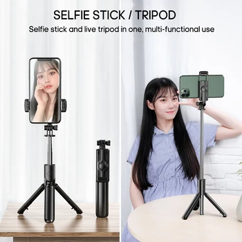 BT Selfie Palico Zložljivo Stojalo Vrtenja Multi-funkcionalno Ročno Nastavljiv Mobilni Telefon, Držalo za Žive Kažejo Snemanje Videoposnetkov