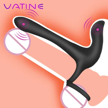 VATINE 20 Načini Zapozneli Izliv Petelin Obroč USB Polnjenje Vagine, Klitoris Stimulator G-Spot Vibrator Za Pare Penis Prstan