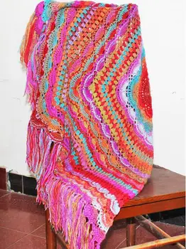 TPRPYN 2Pcs=200 g kvačkanje preja lanas Kašmir Preja pletenje Rainbow Vrstici Melange Česana Šivanje