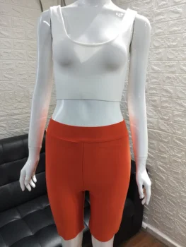Moda Za Ženske, Dve 2 Kosov Set Povoj Obleko Visoke Kakovosti Rajon Beli Špageti StrapTop Bodycon Oranžna Črna Ženske Playsuit