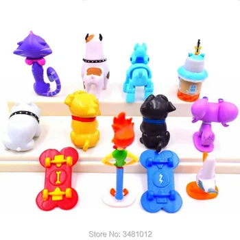 Pasji mladiček Pals Bingo Rolly Miniaturni PVC figuric Hissy Anime Zbirateljske Figurice Lutke Otroci Igrače Za Otroke 12pcs/set