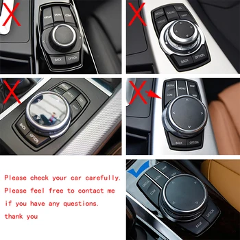 ABS Avto iDrive Večpredstavnostna Ročaja Pokrova Trim Center Premik Gumbi Multi-Media Gumb kritje Srebrno Red Za BMW 5 7 Series 6GT X3 X4