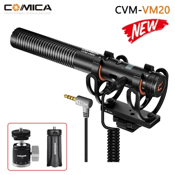 Comica CVM-VM20 Super Kondenzatorski Cardioid Puško Mikrofon OLED Multi-Funkcionalne Pametni Mic za Sony, Nikon Canon Fotoaparat