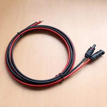 Sončne celice PV kabel ocenjeno črna in rdeča 2.5mm2 4mm2 solarni kabel s sončno nepremočljiva priključek