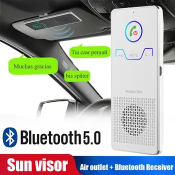 Vehemo BT5.0 sončnega Avto Bluetooth Sprejemnik Car MP3 Player za Prostoročno uporabo za Zvočnik Brezžični Bluetooth Zvočnik Smart