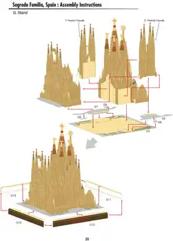 DIY Sagrada Familia, Španija Obrti Papir Model Arhitekture 3D DIY Izobraževanje Igrače, Ročno izdelane za Odrasle Puzzle Igro