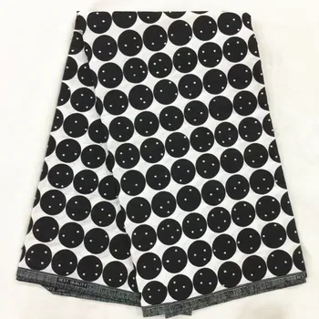 Afriške tkanina črno in belo ankara afriške vosek tiskanje tkanin s kamni afriške tiskanja tkanina za ženske obleke