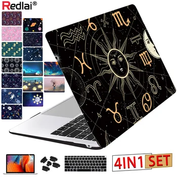 Sun Moon Tiskanje Plastičnih Primeru Težko za MacBook Air Pro Retina 11 12 13 15 16 palčni na Dotik bar A2141 2020 A2179 A2337 A2338 Pokrov