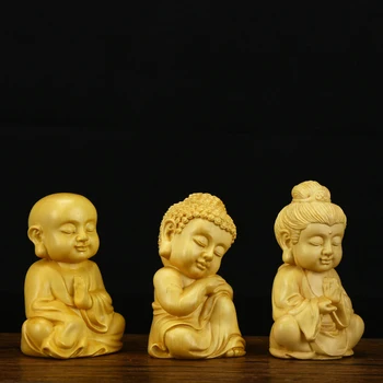 Šimšir Sakyamuni Kip Bude, Kip Guanyin Dizang Bodhisattva Figurice Mahagoni Indija Buda Semi-domače obrti GY55
