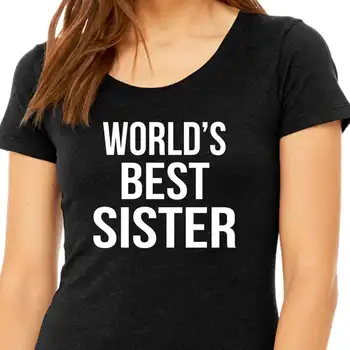 ZBBRDD Najboljših Svetovnih Sestra TShirt vogue Fashion pismo Bombaža, kratek rokav T-shirt Prijatelji vrh tees za ženske, dekleta, Ženske