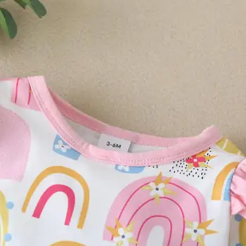2021 Ins Baby Girl Obleke Pomlad igralne obleke z Dolgimi Rokavi S, ki Plujejo pod Dojenčka 0-24m Baby Playsuit Malčka Pižamo Plezanje Oblačila