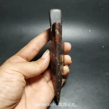 Hongshan Kulture Jade Zbirka Visoko Gostoto Rdeče Železove Meteorite Puščica Jade Pestle